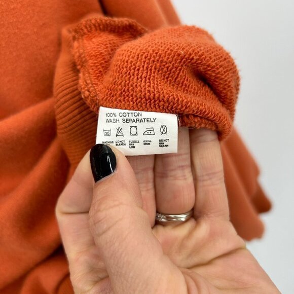 FELIX THE CAT Vintage 1990 Stitched Orange Black Crewneck Sweatshirt Size Large - Picture 6 of 6
